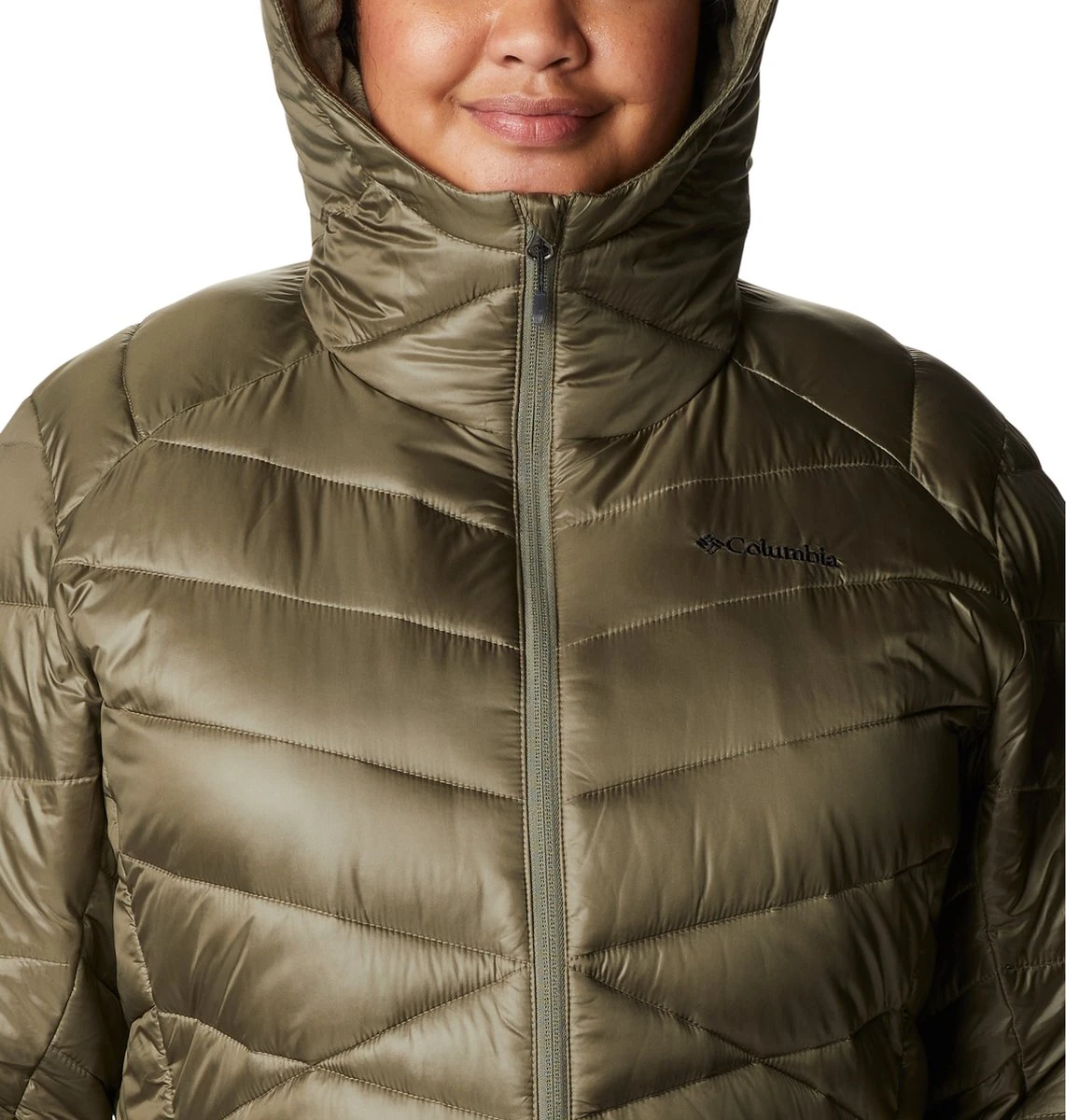 Columbia Joy Peak - Gewatteerde Puffer Jas Dames - Jassen Dames Winter - Outdoorjas Met Capuchon - Stone Green - Maat L 8 Columbia Joy Peak - Gewatteerde Puffer Jas Dames - Jassen Dames Winter - Outdoorjas Met Capuchon - Stone Green - Maat L - Afbeelding 8