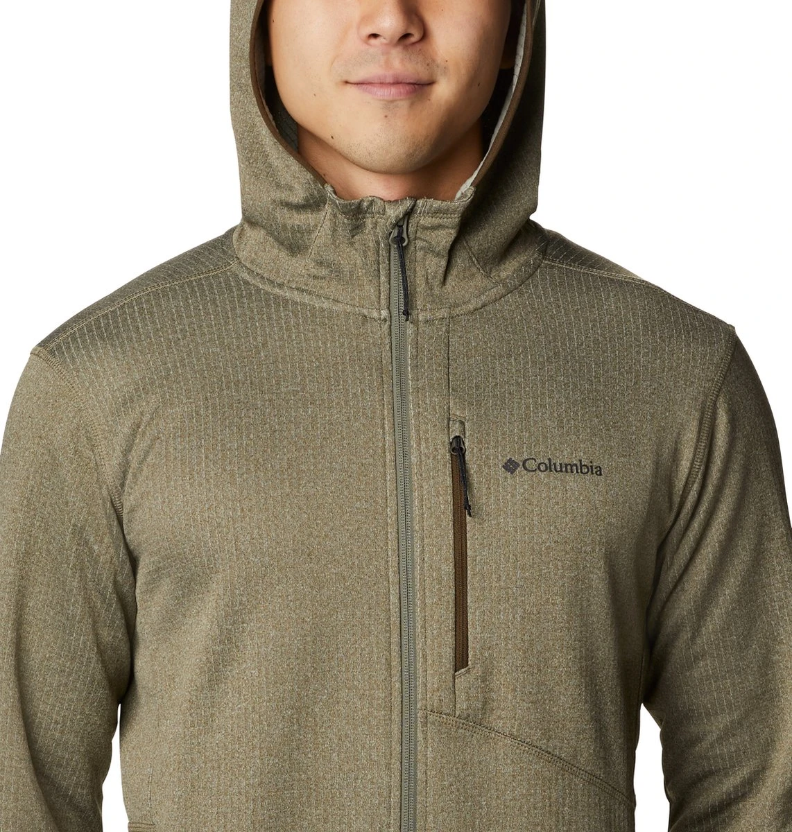 Columbia Park View Fleece Hoodie - Fleece Vest Heren - Stone Green Heather, Olive Green - Maat XXL 4 Columbia Park View Fleece Hoodie - Fleece Vest Heren - Stone Green Heather, Olive Green - Maat XXL - Afbeelding 4