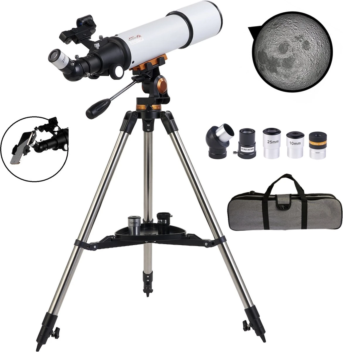 Merkloos Telescoop - 250x Vergroting - Sterrenkijker Beginners / Volwassenen / Gevorderden - Inclusief Gebruiksaanwijzing - Inclusief Statief En Draagtas - 50080 1 Merkloos Telescoop - 250x Vergroting - Sterrenkijker Beginners / Volwassenen / Gevorderden - Inclusief Gebruiksaanwijzing - Inclusief Statief En Draagtas - 50080