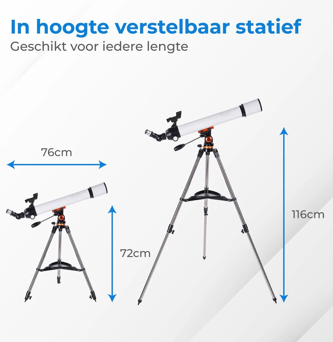 Nuvance - Telescoop - 375x Vergroting - Sterrenkijker Volwassenen / Kinderen - Inclusief Statief En Draagtas - Astronomie En Sterrenkunde - Nachtkijker 9 Nuvance - Telescoop - 375x Vergroting - Sterrenkijker Volwassenen / Kinderen - Inclusief Statief En Draagtas - Astronomie En Sterrenkunde - Nachtkijker - Afbeelding 9