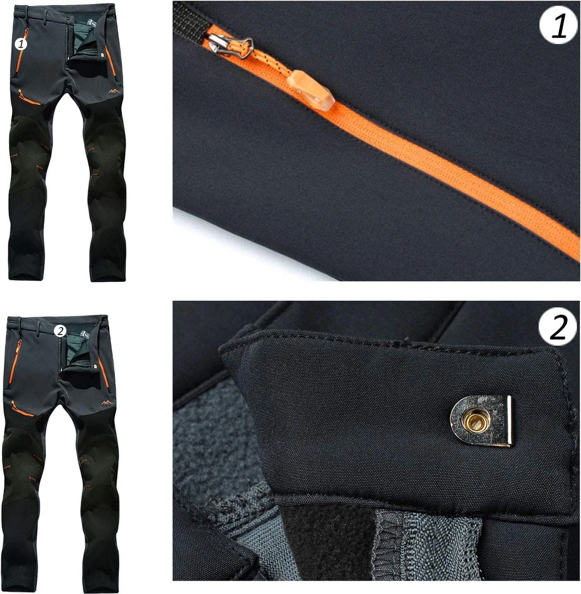 Merkloos Multifunctionele - Outdoor Broek - Inclusief Riem - Wandelbroek - Camping Broek - Trekking Trousers - Winddichte - Lichtgewicht - Ademende - Geschikt Voor Buitensport - Grijs / Zwart - 4XL 4 Merkloos Multifunctionele - Outdoor Broek - Inclusief Riem - Wandelbroek - Camping Broek - Trekking Trousers - Winddichte - Lichtgewicht - Ademende - Geschikt Voor Buitensport - Grijs / Zwart - 4XL - Afbeelding 4