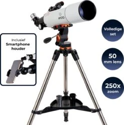 AYOO® Telescoop - Sterrenkijker - 250X Zoom - Volledige Set - Smartphone Houder - Verstelbaar Statief - Draagtas - 80/500mm