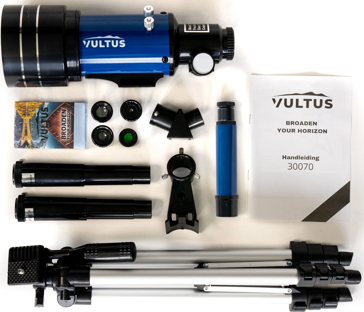 Vultus Telescoop - 150x Vergroting - Sterrenkijker Voor Kinderen/Beginners En Volwassenen - Inclusief Statief En Draagtas - Vultus 30070 - Blauw 7 Vultus Telescoop - 150x Vergroting - Sterrenkijker Voor Kinderen/Beginners En Volwassenen - Inclusief Statief En Draagtas - Vultus 30070 - Blauw - Afbeelding 7
