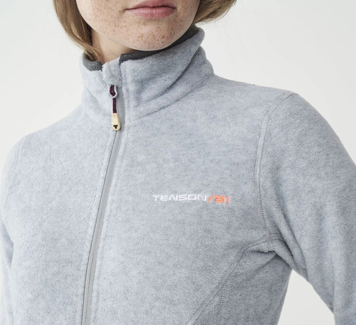 Tenson Malin Fleece Sportjas - Maat XL - Vrouwen - Grijs 3 Tenson Malin Fleece Sportjas - Maat XL - Vrouwen - Grijs - Afbeelding 3