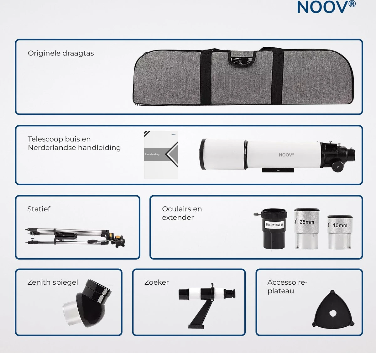NOOV® - Telescoop – Sterrenkijker Volwassenen / Gevorderden – Sterrenkijker Kinderen – Extra Grote Lensopening 80mm –Rode Stipzoeker - Inclusief Anti-shock Statief & Stevige Draagtas 9 NOOV® - Telescoop – Sterrenkijker Volwassenen / Gevorderden – Sterrenkijker Kinderen – Extra Grote Lensopening 80mm –Rode Stipzoeker - Inclusief Anti-shock Statief & Stevige Draagtas - Afbeelding 9