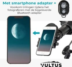 Vultus Telescoop - 375x Vergroting - Sterrenkijker Beginners / Volwassenen / Gevorderden - Inclusief E-boek Voor Beginners - Inclusief App - Inclusief Statief En Draagtas - Vultus - 50080 -Fjallraven Winkel 1200x1128