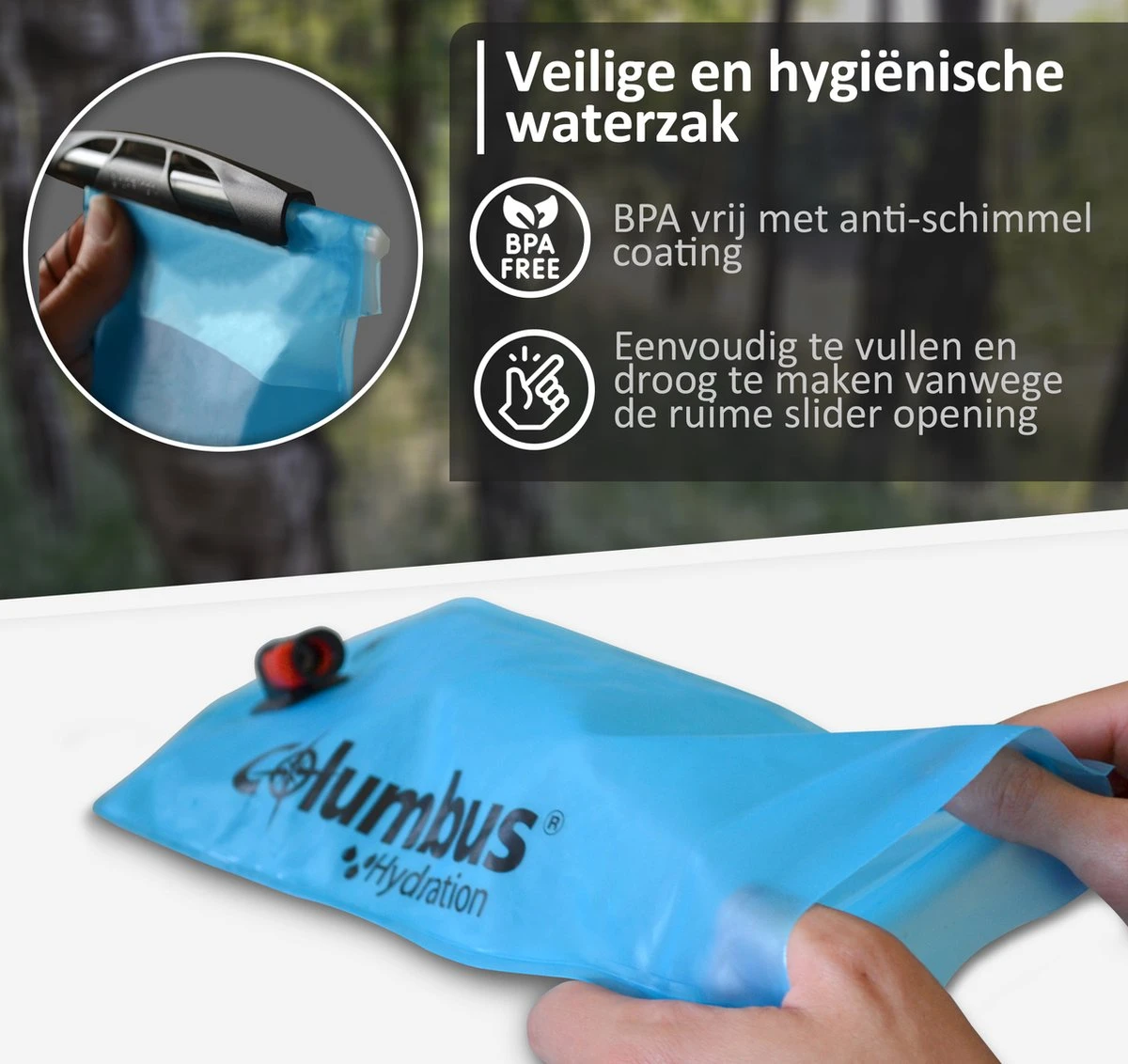 Columbus Waterzak - 1.5L - Waterzak - Drinkzak - BPA Vrij Drinkfles - Waterzak Rugzak - Drinkvest - Water Reservoir - Waterzak Rugzak - Rugzak - Backpack - Camelbak 2 Columbus Waterzak - 1.5L - Waterzak - Drinkzak - BPA Vrij Drinkfles - Waterzak Rugzak - Drinkvest - Water Reservoir - Waterzak Rugzak - Rugzak - Backpack - Camelbak - Afbeelding 2