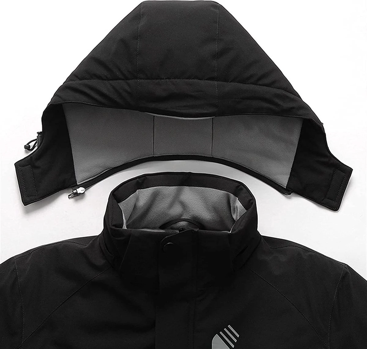 KIMO DIRECT Verwarmde Ski Jas Met 10.000 MAh Powerbank - Verwarmde Jas - Unisex - Zwart 2 KIMO DIRECT Verwarmde Ski Jas Met 10.000 MAh Powerbank - Verwarmde Jas - Unisex - Zwart - Afbeelding 2