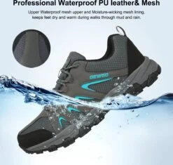 Geweo Wandelschoenen Unisex - Outdoorschoenen - Outdoor Antislip - Waterdicht En Ademend - Extra Comfort - Kerstmis - Kerstfeest - Christmas Gift - Grijs - Maat 39 -Fjallraven Winkel 1200x1142