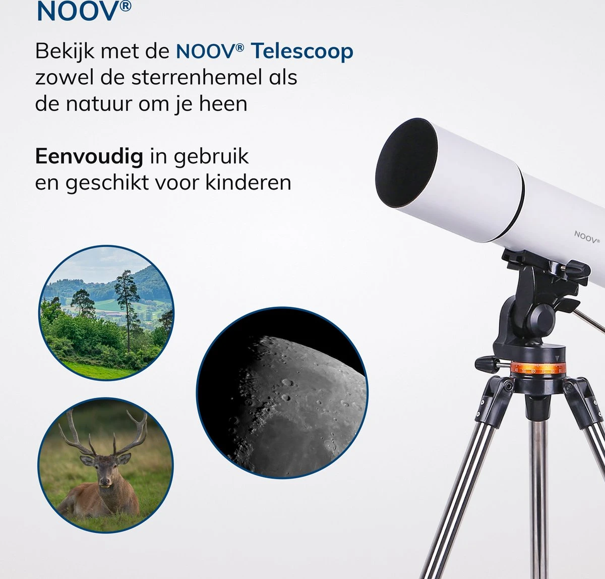 NOOV® - Telescoop – Sterrenkijker Volwassenen / Gevorderden – Sterrenkijker Kinderen – Extra Grote Lensopening 80mm –Rode Stipzoeker - Inclusief Anti-shock Statief & Stevige Draagtas 7 NOOV® - Telescoop – Sterrenkijker Volwassenen / Gevorderden – Sterrenkijker Kinderen – Extra Grote Lensopening 80mm –Rode Stipzoeker - Inclusief Anti-shock Statief & Stevige Draagtas - Afbeelding 7