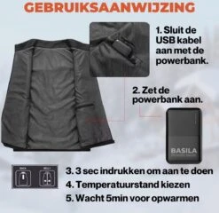 Basila® Elektrische Bodywarmer Met Powerbank - S/M - 11 Heating Zones - Tot 65°C - Thermo Kleding - Heated Vest - Elektrische Kleding - Thermo Vest - Verwarmde Vest - Verwarmde Bodywarmer -Fjallraven Winkel 1200x1164 5
