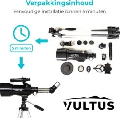 Vultus Telescoop - 200x Vergroting - Sterrenkijker Volwassenen / Gevorderden - Inclusief Statief En Draagtas - Vultus - 40070 -Fjallraven Winkel 1200x1175