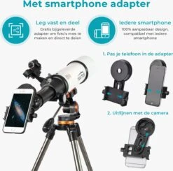 Vultus Telescoop - 375x Vergroting - Sterrenkijker Beginners / Volwassenen / Gevorderden - Inclusief E-boek Voor Beginners - Inclusief App - Inclusief Statief En Draagtas - Vultus - 50080 -Fjallraven Winkel 1200x1190