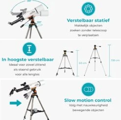 Vultus Telescoop - 375x Vergroting - Sterrenkijker Beginners / Volwassenen / Gevorderden - Inclusief E-boek Voor Beginners - Inclusief App - Inclusief Statief En Draagtas - Vultus - 50080 -Fjallraven Winkel 1200x1194 1