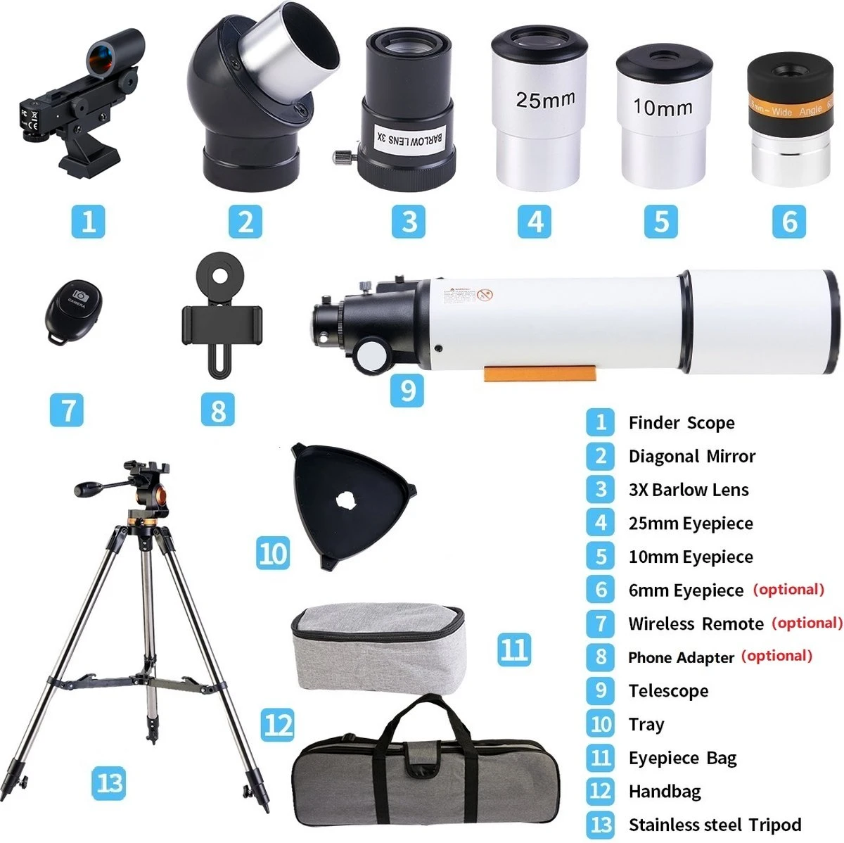 Merkloos Telescoop - 250x Vergroting - Sterrenkijker Beginners / Volwassenen / Gevorderden - Inclusief Gebruiksaanwijzing - Inclusief Statief En Draagtas - 50080 2 Merkloos Telescoop - 250x Vergroting - Sterrenkijker Beginners / Volwassenen / Gevorderden - Inclusief Gebruiksaanwijzing - Inclusief Statief En Draagtas - 50080 - Afbeelding 2