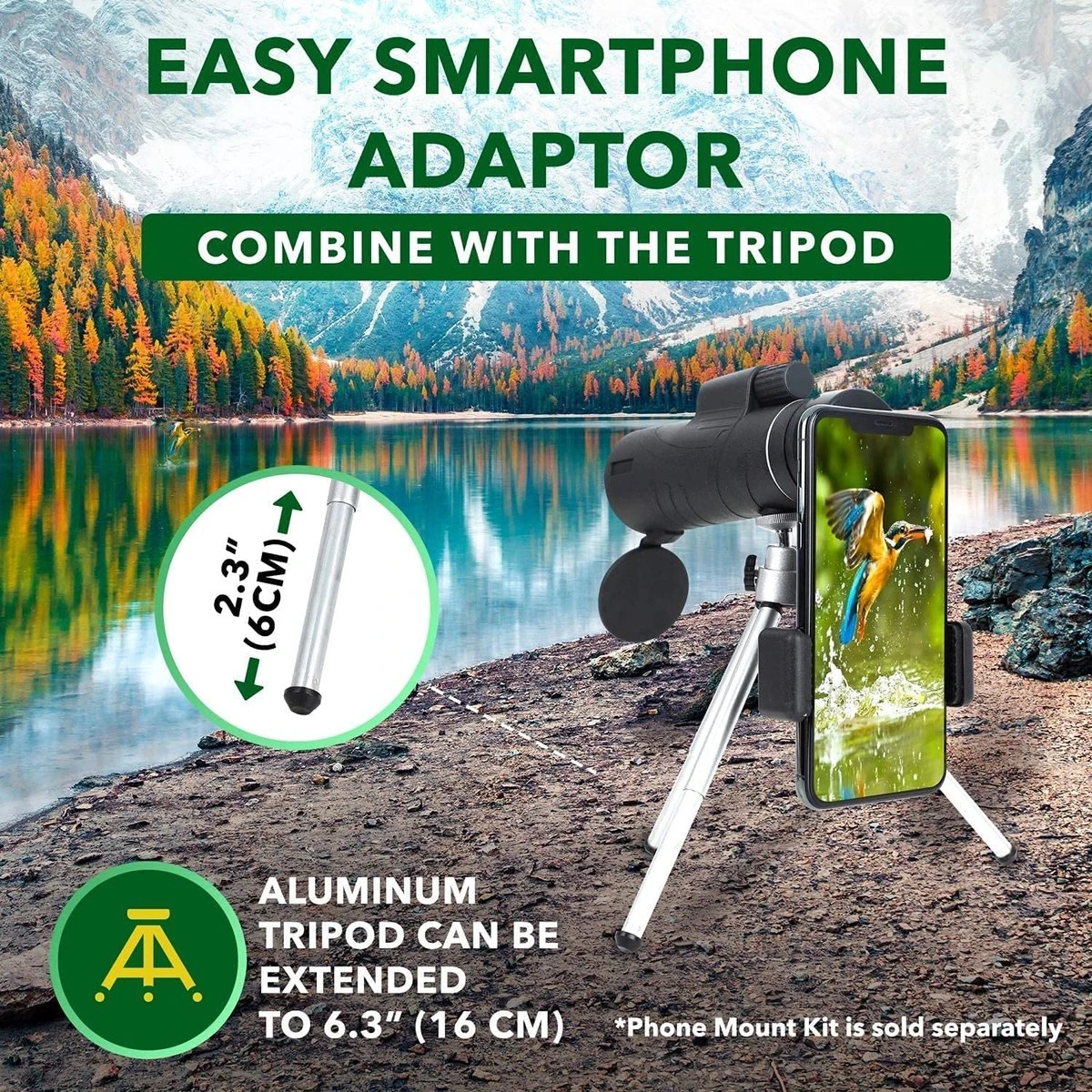 Starscope Monokijker - Telescoop Voor Smartphone | Draagbare Telescoop En Telelens | Krachtige Smartphone Telescoop | Zak Telescoop Voor Foto's | Monoculaire Telescoop Voor Smartphone 6 Starscope Monokijker - Telescoop Voor Smartphone | Draagbare Telescoop En Telelens | Krachtige Smartphone Telescoop | Zak Telescoop Voor Foto's | Monoculaire Telescoop Voor Smartphone - Afbeelding 6