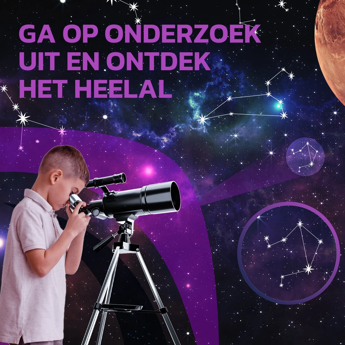Telescoop - Sterrenkijker - Astronomie - Nachtkijker - Sterrenkunde - Waterproof - Geschikt Voor Volwassenen En Kinderen 6 Telescoop - Sterrenkijker - Astronomie - Nachtkijker - Sterrenkunde - Waterproof - Geschikt Voor Volwassenen En Kinderen - Afbeelding 6