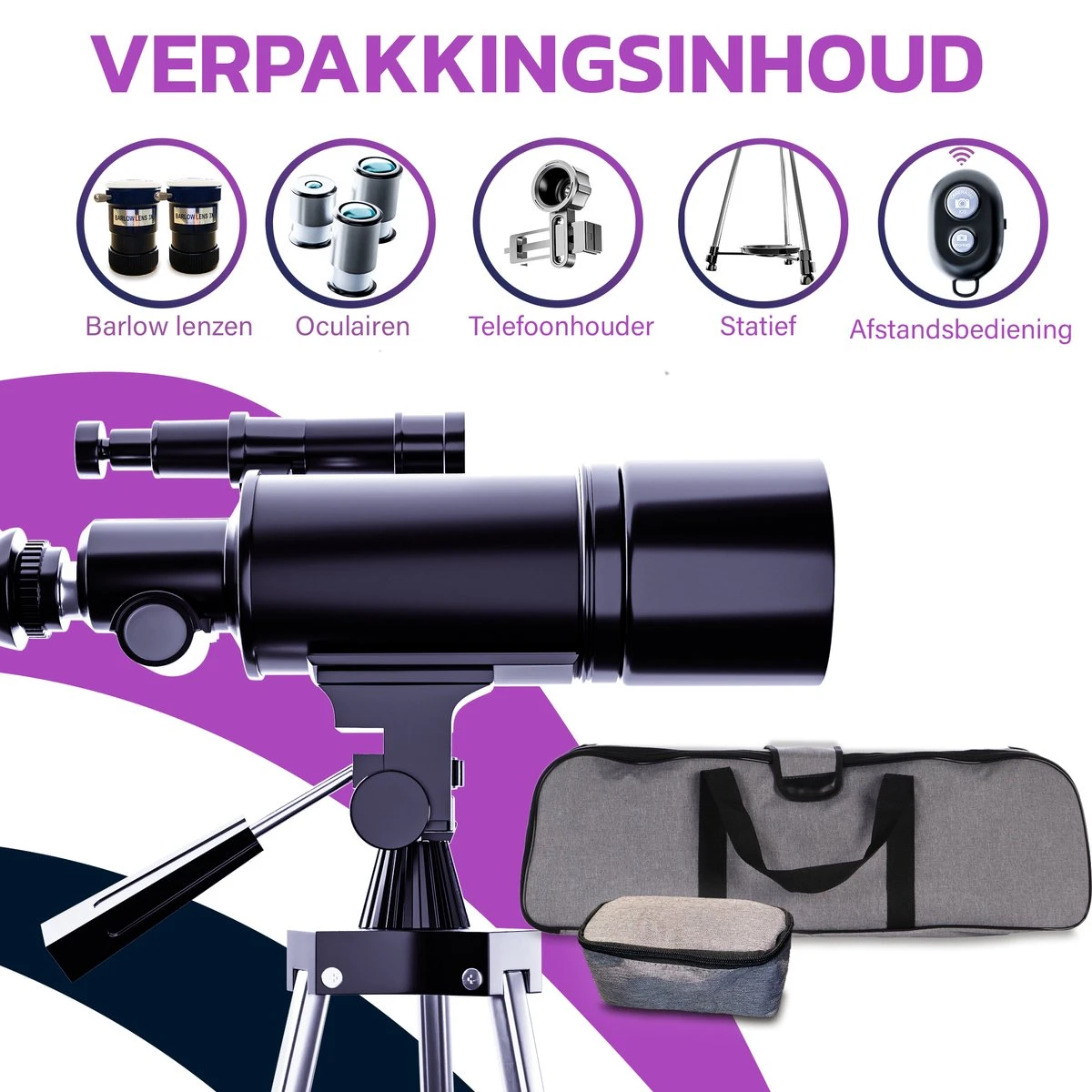 Telescoop - Sterrenkijker - Astronomie - Nachtkijker - Sterrenkunde - Waterproof - Geschikt Voor Volwassenen En Kinderen 8 Telescoop - Sterrenkijker - Astronomie - Nachtkijker - Sterrenkunde - Waterproof - Geschikt Voor Volwassenen En Kinderen - Afbeelding 8