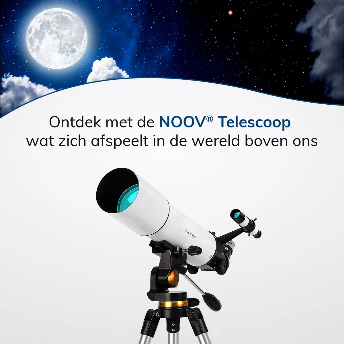 NOOV® - Telescoop – Sterrenkijker Volwassenen / Gevorderden – Sterrenkijker Kinderen – Extra Grote Lensopening 80mm –Rode Stipzoeker - Inclusief Anti-shock Statief & Stevige Draagtas 8 NOOV® - Telescoop – Sterrenkijker Volwassenen / Gevorderden – Sterrenkijker Kinderen – Extra Grote Lensopening 80mm –Rode Stipzoeker - Inclusief Anti-shock Statief & Stevige Draagtas - Afbeelding 8