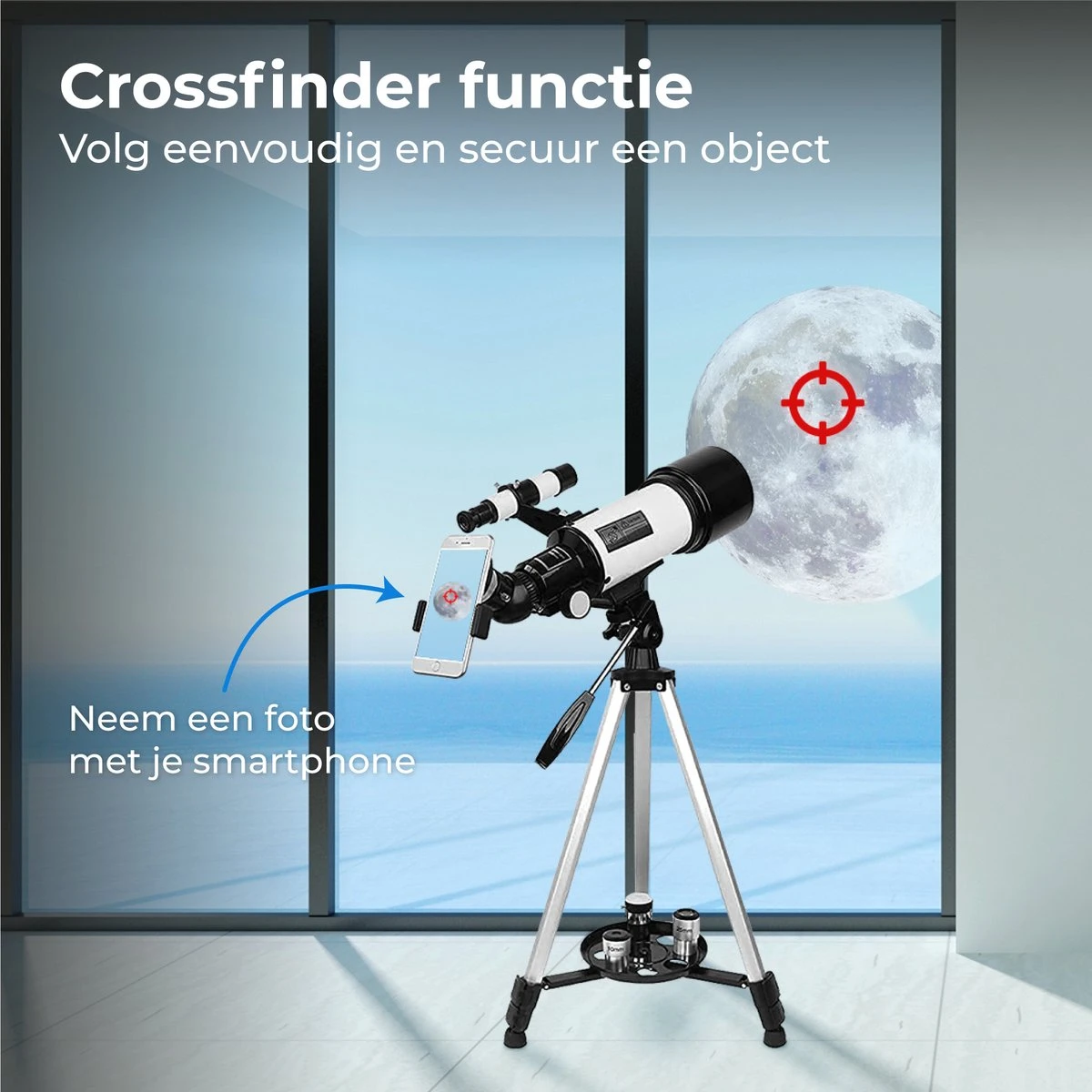 Nuvance - Telescoop - 300x Vergroting - Sterrenkijker Volwassenen / Kinderen - Inclusief Statief En Draagtas - Astronomie En Sterrenkunde - Nachtkijker 5 Nuvance - Telescoop - 300x Vergroting - Sterrenkijker Volwassenen / Kinderen - Inclusief Statief En Draagtas - Astronomie En Sterrenkunde - Nachtkijker - Afbeelding 5