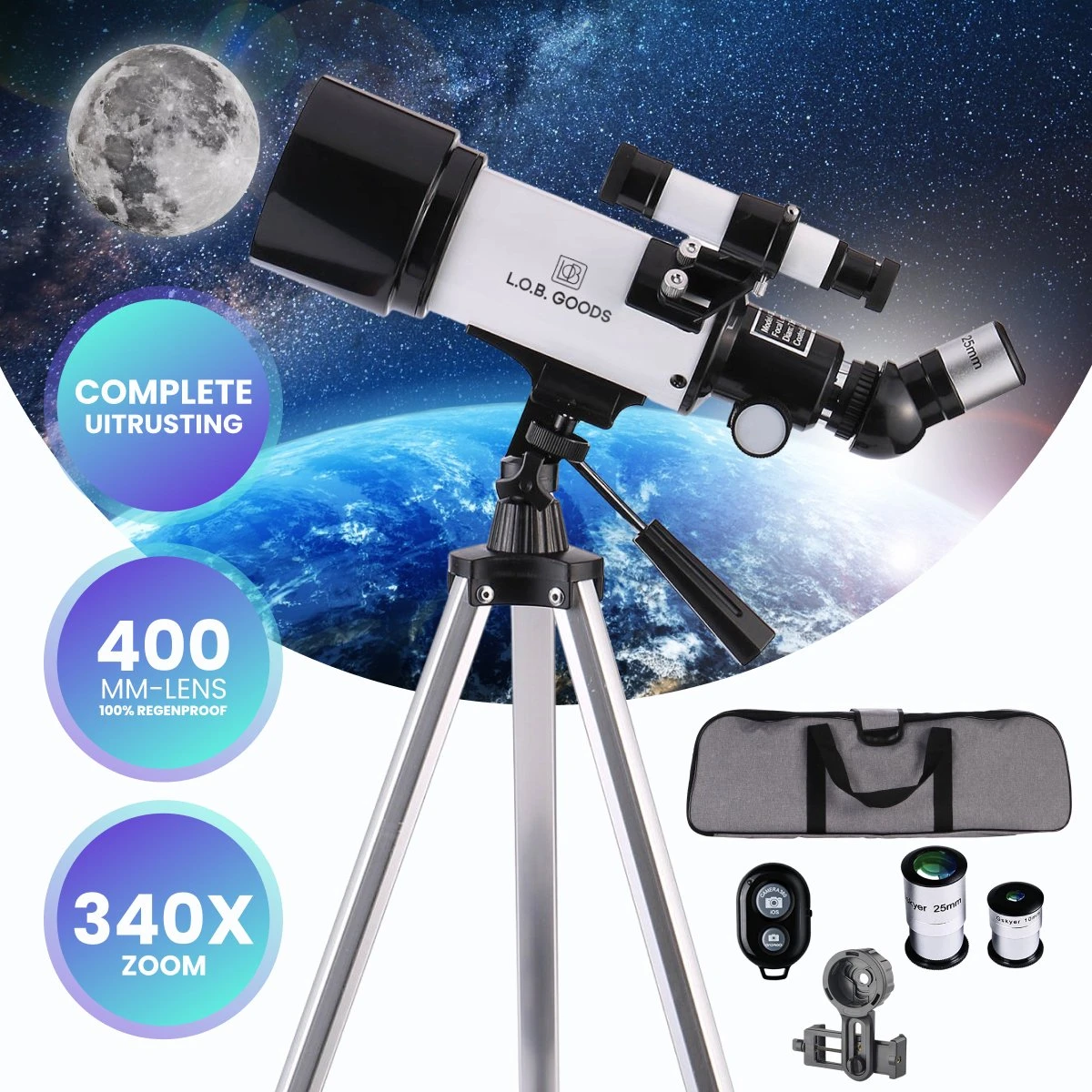 Monoculaire Telescoop - Sterrenkijker - Astronomie - Nachtkijker - Sterrenkunde - Waterproof - Maanfilter - Reistas 1 Monoculaire Telescoop - Sterrenkijker - Astronomie - Nachtkijker - Sterrenkunde - Waterproof - Maanfilter - Reistas