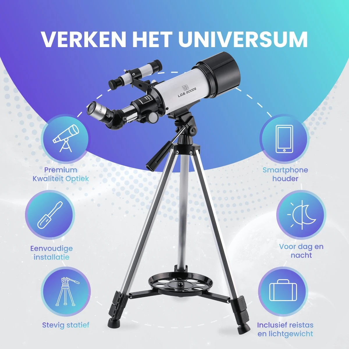 Monoculaire Telescoop - Sterrenkijker - Astronomie - Nachtkijker - Sterrenkunde - Waterproof - Maanfilter - Reistas 2 Monoculaire Telescoop - Sterrenkijker - Astronomie - Nachtkijker - Sterrenkunde - Waterproof - Maanfilter - Reistas - Afbeelding 2