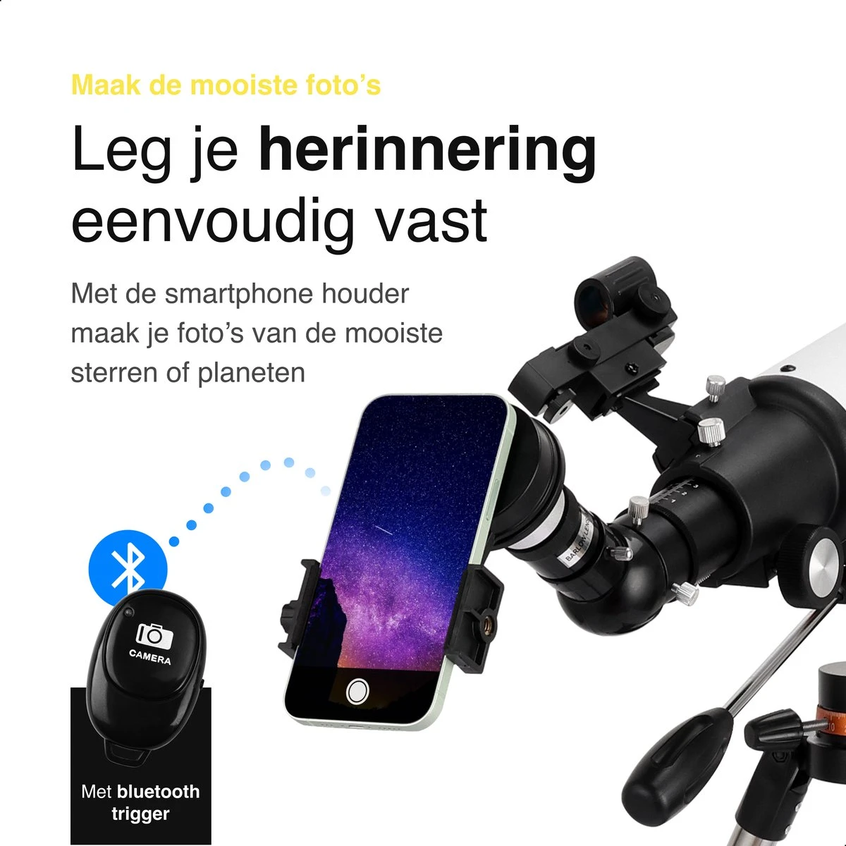 Vivid Green Telescoop Complete Set - 375x Zoom - Sterrenkijker - Geschikt Voor Kinderen En Volwassenen - Wit 7 Vivid Green Telescoop Complete Set - 375x Zoom - Sterrenkijker - Geschikt Voor Kinderen En Volwassenen - Wit - Afbeelding 7