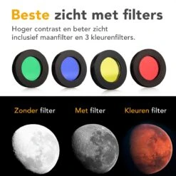 RP® Telescoop 375x Zoom Incl 4 Lenzen En Filterset - Sterrenkijker Volwassenen / Gevorderden - Verstelbaar Statief - Afstandsbediening, Planisfeer, Leerboek En Smartphone Adapter + Poster - CARBON -Fjallraven Winkel 1200x1200 269