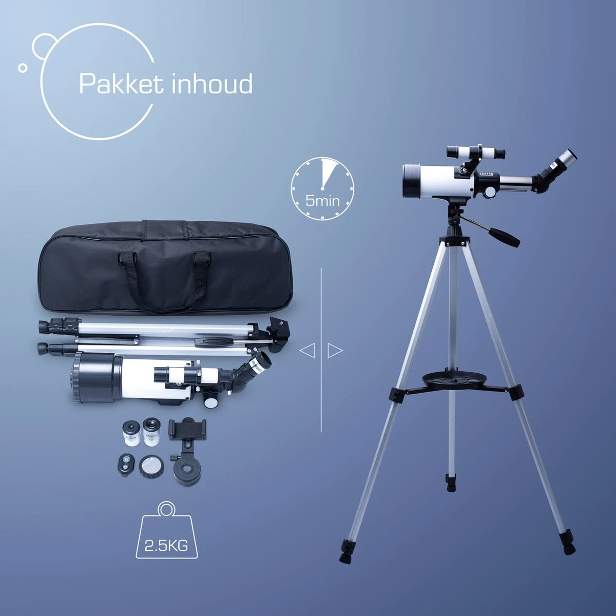 Velorr. Telescope - 200x Zoom - 70/400MM - Telescoop Voor Kinderen Volwassenen - Sterrenkijker - Telescopen - Nachtkijker - Nu Tijdelijk GRATIS Verrekijker & Luxe Travel Bag 7 Velorr. Telescope - 200x Zoom - 70/400MM - Telescoop Voor Kinderen Volwassenen - Sterrenkijker - Telescopen - Nachtkijker - Nu Tijdelijk GRATIS Verrekijker & Luxe Travel Bag - Afbeelding 7