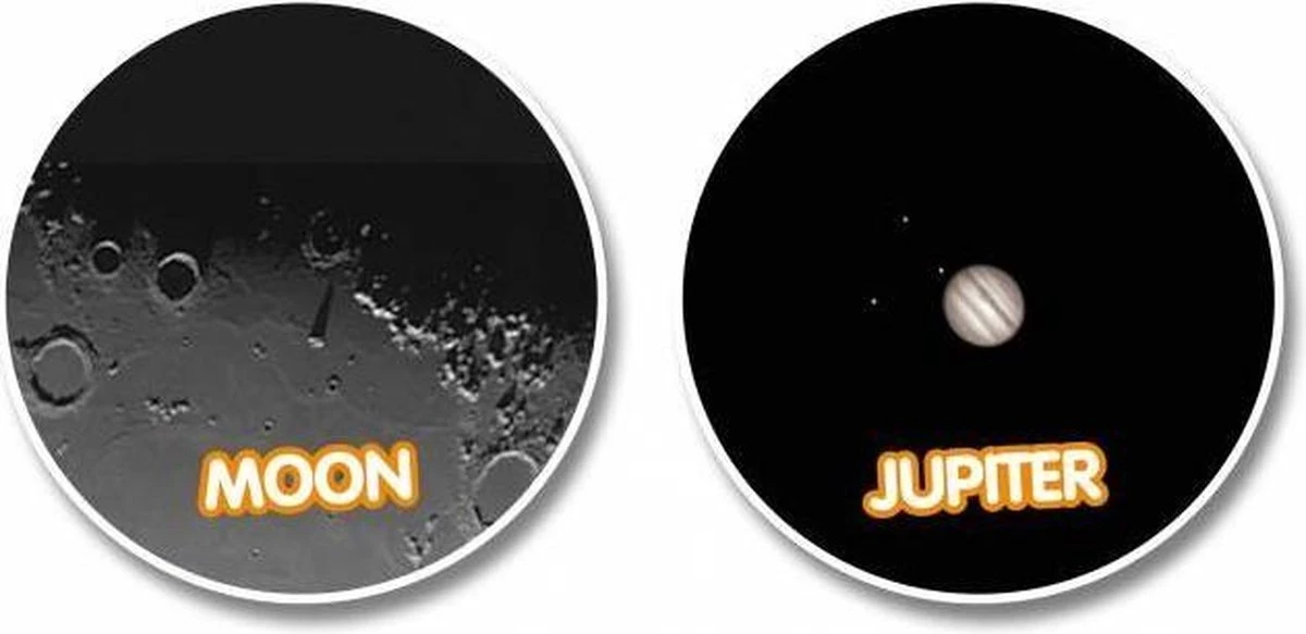 Bresser National Geographic Lenzentelescoop 50/360 Voor Kinderen Incl. Tafelstatief 3 Bresser National Geographic Lenzentelescoop 50/360 Voor Kinderen Incl. Tafelstatief - Afbeelding 3