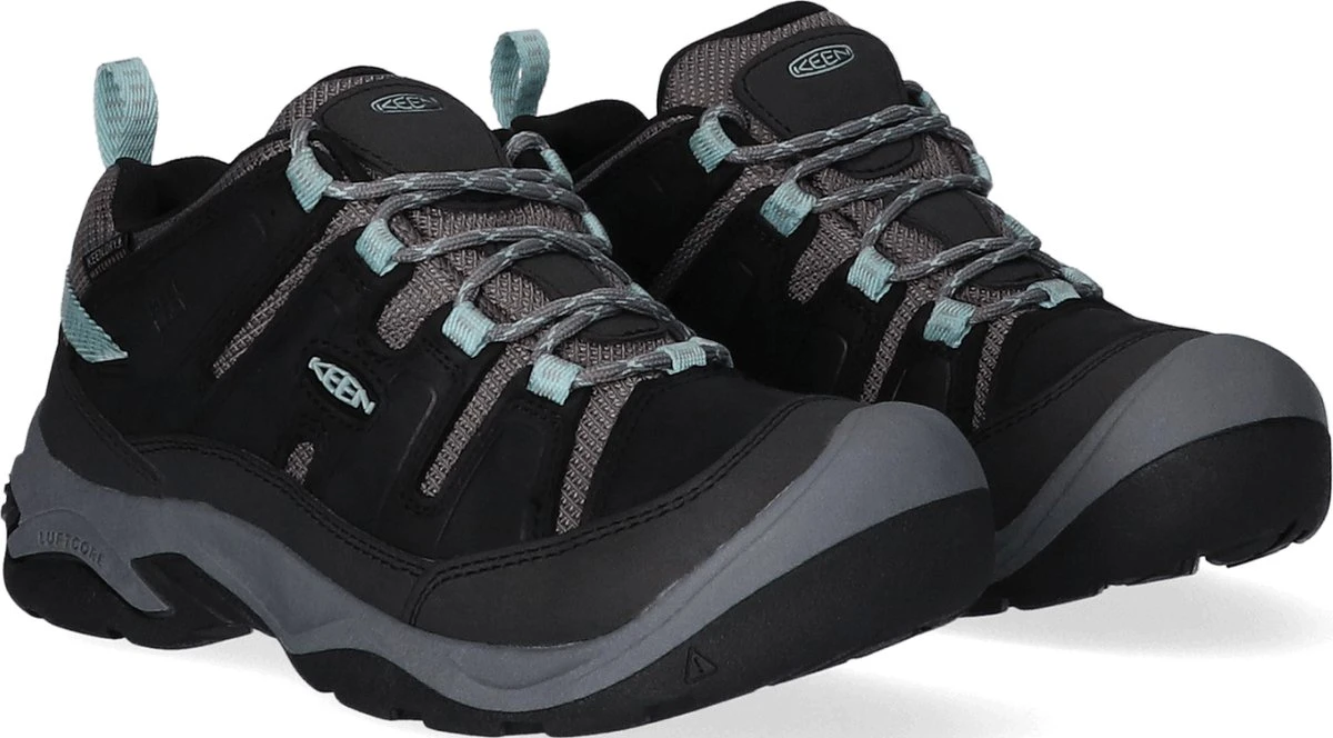 Keen Circadia Dames Wandelschoenen Black/Cloud Blue | Zwart | Leer | Maat 37 | K1026772 2 Keen Circadia Dames Wandelschoenen Black/Cloud Blue | Zwart | Leer | Maat 37 | K1026772 - Afbeelding 2