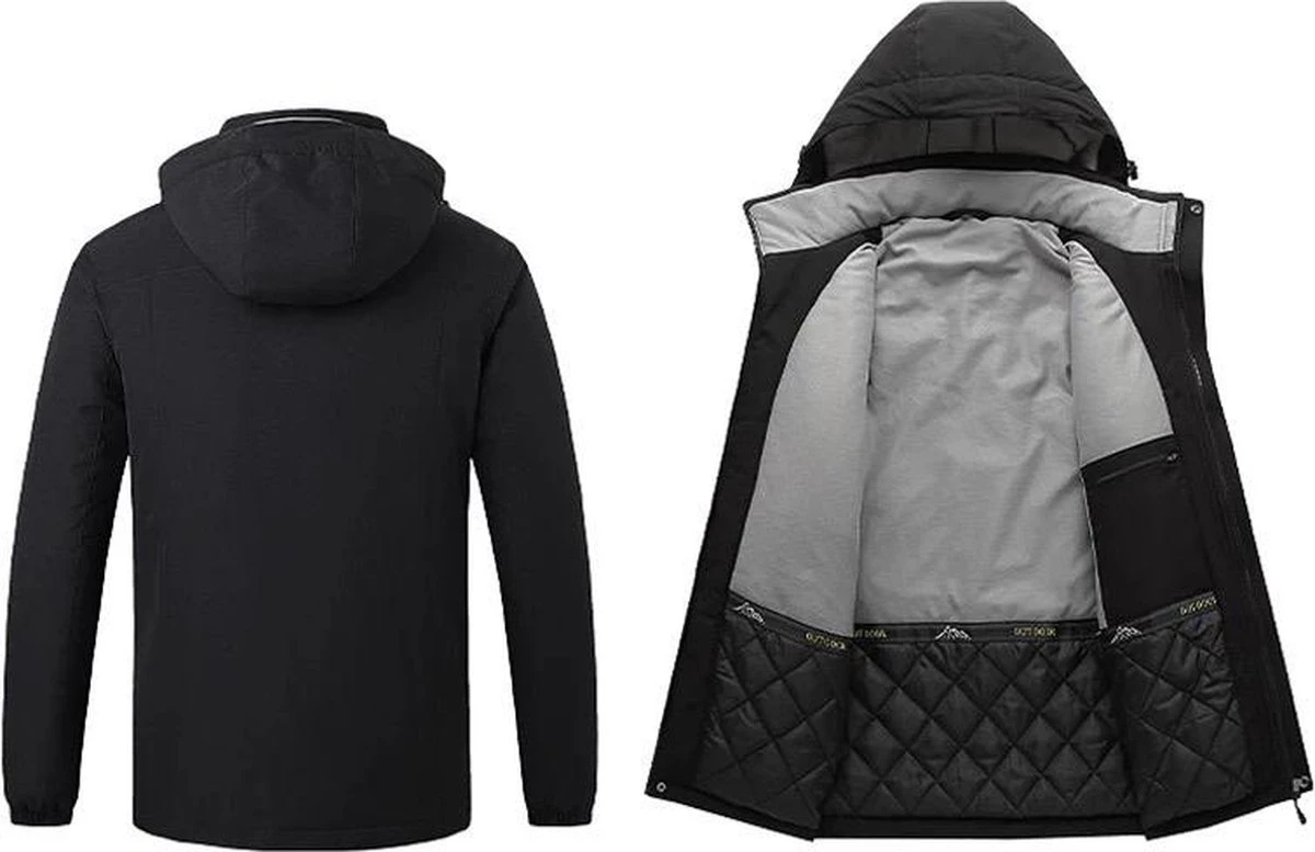 KIMO DIRECT Verwarmde Ski Jas Met 10.000 MAh Powerbank - Verwarmde Jas - Unisex - Zwart 4 KIMO DIRECT Verwarmde Ski Jas Met 10.000 MAh Powerbank - Verwarmde Jas - Unisex - Zwart - Afbeelding 4