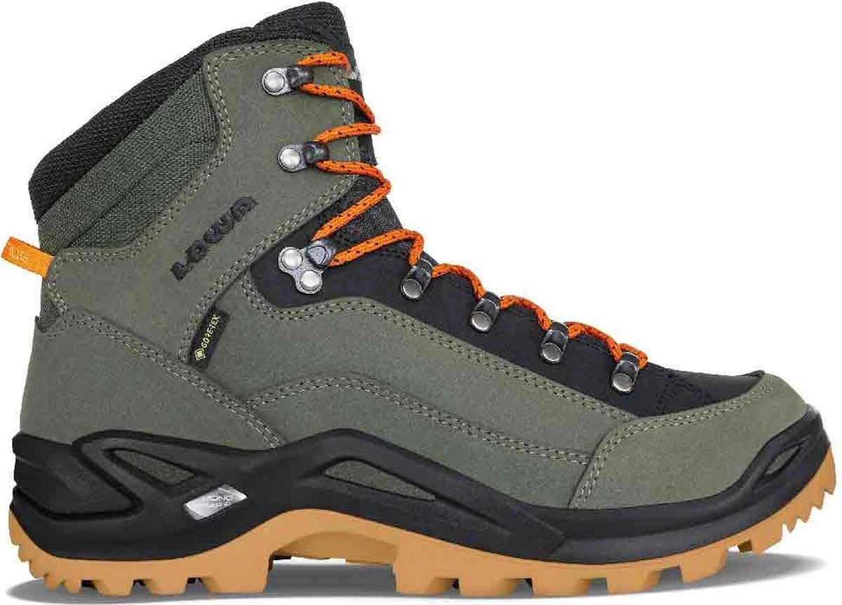 LOWA Renegade Goretex Mid Wandelschoenen - Forest / Orange - Heren - EU 44.5 1 LOWA Renegade Goretex Mid Wandelschoenen - Forest / Orange - Heren - EU 44.5