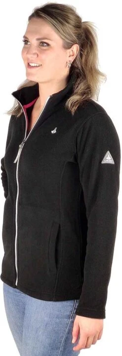 BJØRNSON Jenna Fleece Vest 4 Seizoenen Dames - Rits - Maat 40 - Zwart -Fjallraven Winkel 414x1200