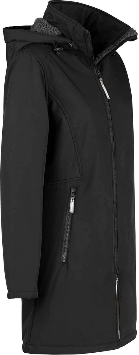 BJØRNSON Signe Softshell Winterjas Parka Dames - Teddy - Maat 44 - Zwart 12 BJØRNSON Signe Softshell Winterjas Parka Dames - Teddy - Maat 44 - Zwart - Afbeelding 12