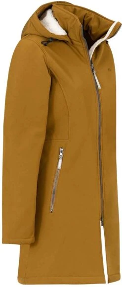 BJØRNSON Signe Softshell Winterjas Parka Dames - Teddy - Maat 42 - Tapenade -Fjallraven Winkel 511x1200 2