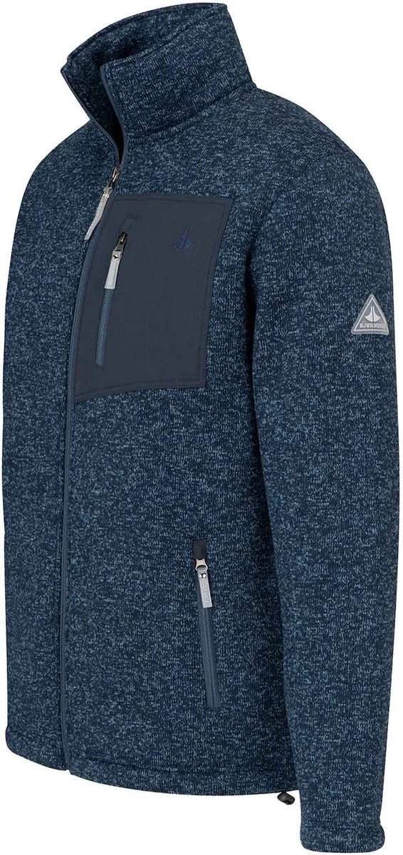BJØRNSON Ruben Gebreid Vest 4 Seizoenen Heren - Teddy - Maat 2XL - Donkerblauw 8 BJØRNSON Ruben Gebreid Vest 4 Seizoenen Heren - Teddy - Maat 2XL - Donkerblauw - Afbeelding 8