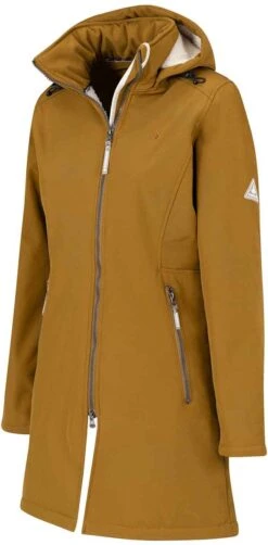 BJØRNSON Signe Softshell Winterjas Parka Dames - Teddy - Maat 42 - Tapenade -Fjallraven Winkel 590x1200 1