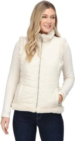 De Regatta Winslow Baffle Bodywarmer - Outdoorbodywarmer - Dames - GeÃ¯soleerd - Waterafstotend - Room Wit