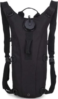 Water En Drinkrugzak “Camel Back” Design 3 Liter – Hydratatie Rugzak Outdoor Inclusief Drinksysteem - Met Slang & Waterzak Van 3L - Militaire Rugzak – Drink Rugzak - Fietsrugzak - Wandelrugzak - Zwart