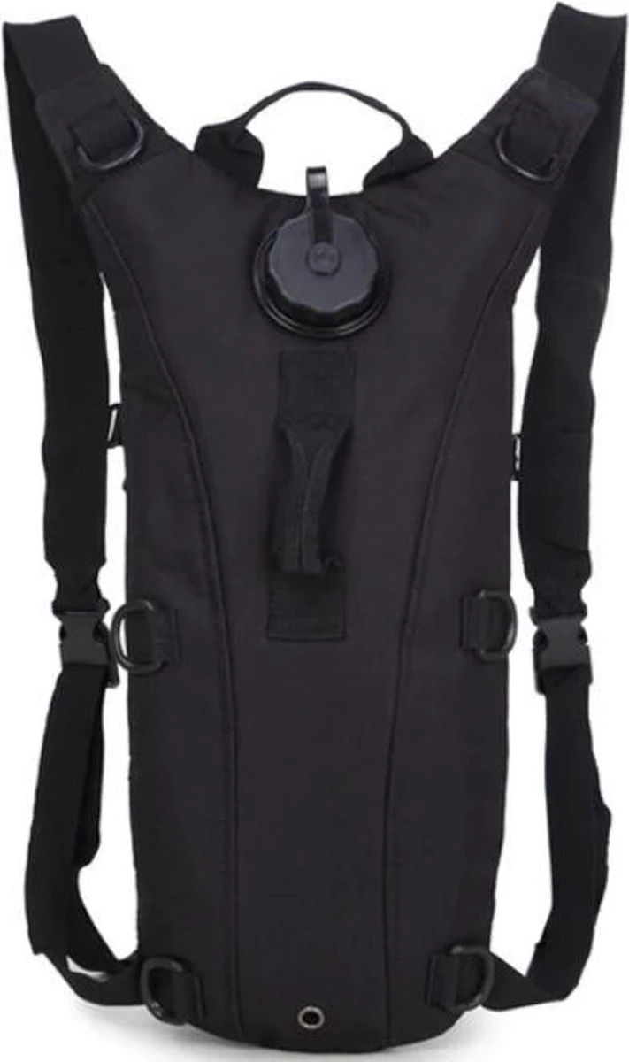 Water En Drinkrugzak “Camel Back” Design 3 Liter – Hydratatie Rugzak Outdoor Inclusief Drinksysteem - Met Slang & Waterzak Van 3L - Militaire Rugzak – Drink Rugzak - Fietsrugzak - Wandelrugzak - Zwart 1 Water En Drinkrugzak “Camel Back” Design 3 Liter – Hydratatie Rugzak Outdoor Inclusief Drinksysteem - Met Slang & Waterzak Van 3L - Militaire Rugzak – Drink Rugzak - Fietsrugzak - Wandelrugzak - Zwart