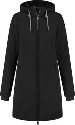 Kjelvik Dames Winterjas - Softshell Parka Dames - Tina - Zwart - Maat 42