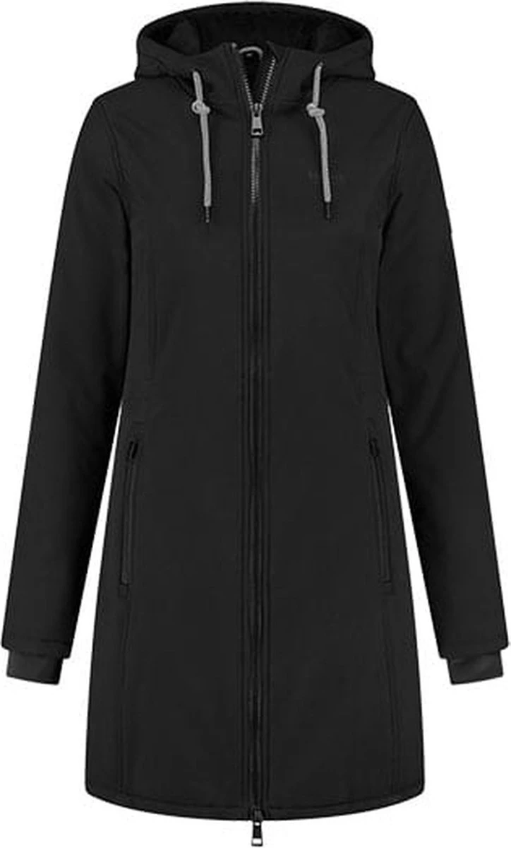 Kjelvik Dames Winterjas - Softshell Parka Dames - Tina - Zwart - Maat 42 6 Kjelvik Dames Winterjas - Softshell Parka Dames - Tina - Zwart - Maat 42 - Afbeelding 6