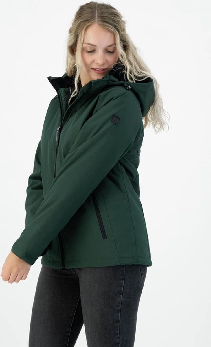Kjelvik Dames Softshell Jas - Winter Softshell Jas Dames - Cato - Groen - Maat 40 4 Kjelvik Dames Softshell Jas - Winter Softshell Jas Dames - Cato - Groen - Maat 40 - Afbeelding 4