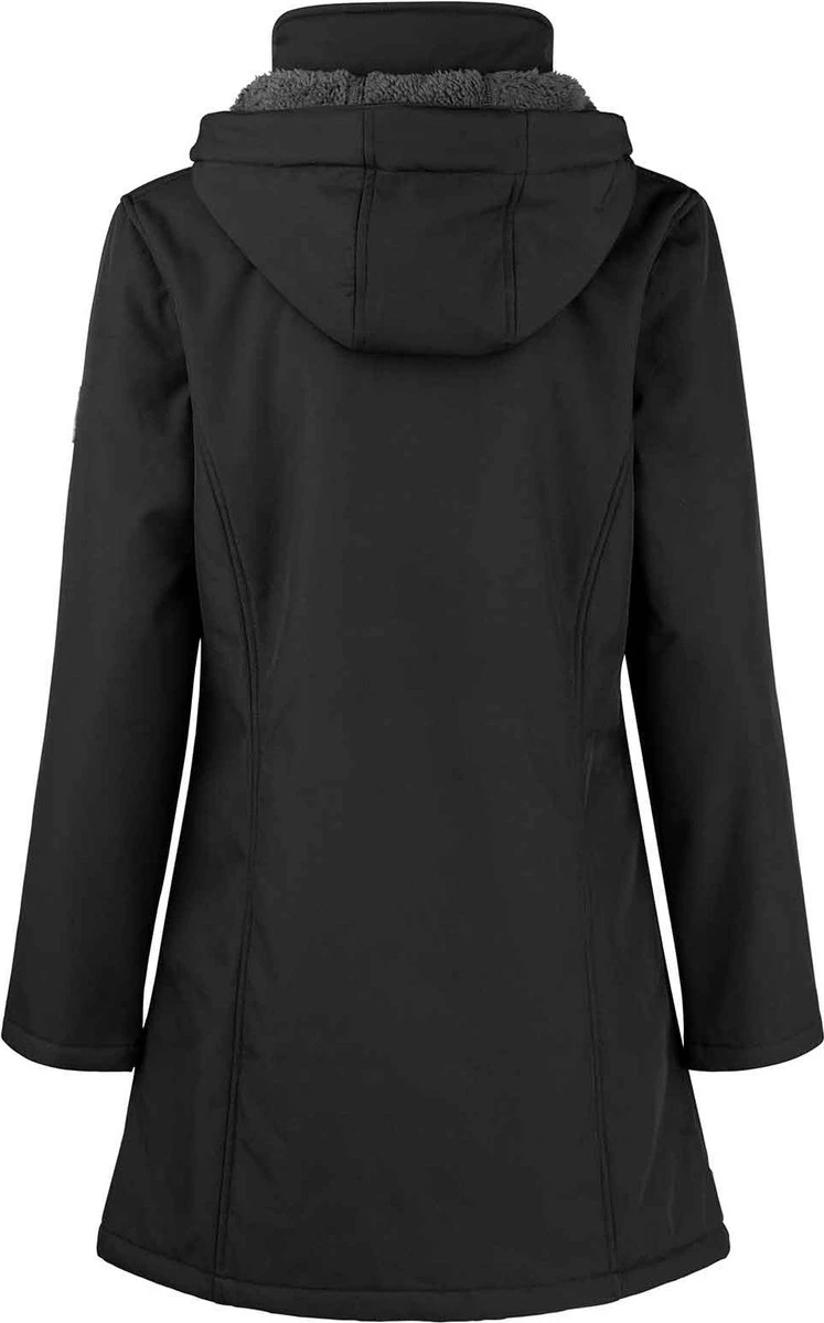 BJØRNSON Signe Softshell Winterjas Parka Dames - Teddy - Maat 44 - Zwart 2 BJØRNSON Signe Softshell Winterjas Parka Dames - Teddy - Maat 44 - Zwart - Afbeelding 2