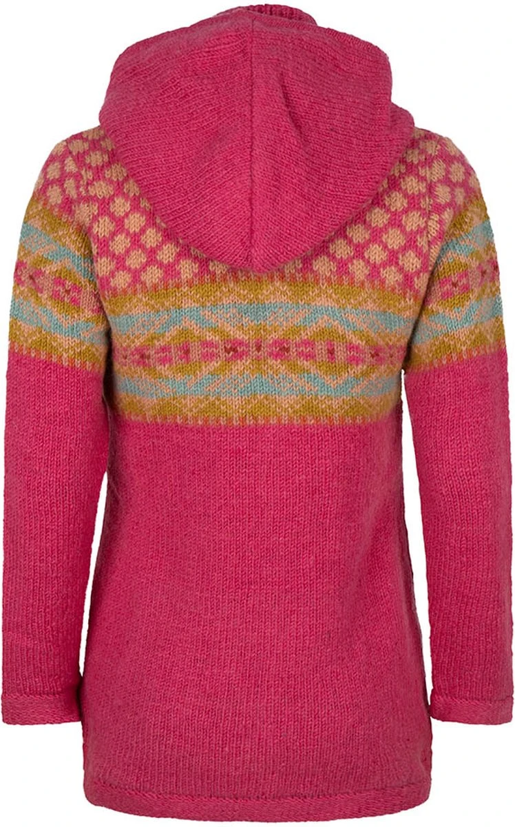 SHAKALOHA Gebreid Wollen Dames Vest Van Schapenwol Met Polyester Fleece Voering En Afneembare Capuchon - W Glacier ZH Pink XL 6 SHAKALOHA Gebreid Wollen Dames Vest Van Schapenwol Met Polyester Fleece Voering En Afneembare Capuchon - W Glacier ZH Pink XL - Afbeelding 6