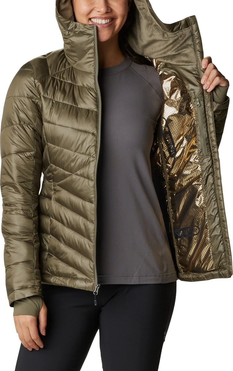 Columbia Joy Peak - Gewatteerde Puffer Jas Dames - Jassen Dames Winter - Outdoorjas Met Capuchon - Stone Green - Maat L 10 Columbia Joy Peak - Gewatteerde Puffer Jas Dames - Jassen Dames Winter - Outdoorjas Met Capuchon - Stone Green - Maat L - Afbeelding 10