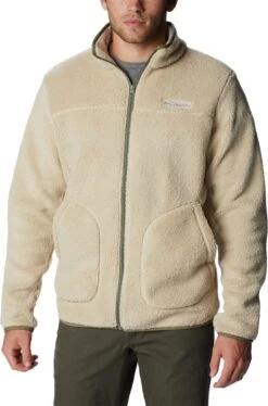 Columbia Rugged Ridge II Vest Heren Met Rits - Sherpa Fleece Vest Heren - Outdoorvest - Crème - Maat M