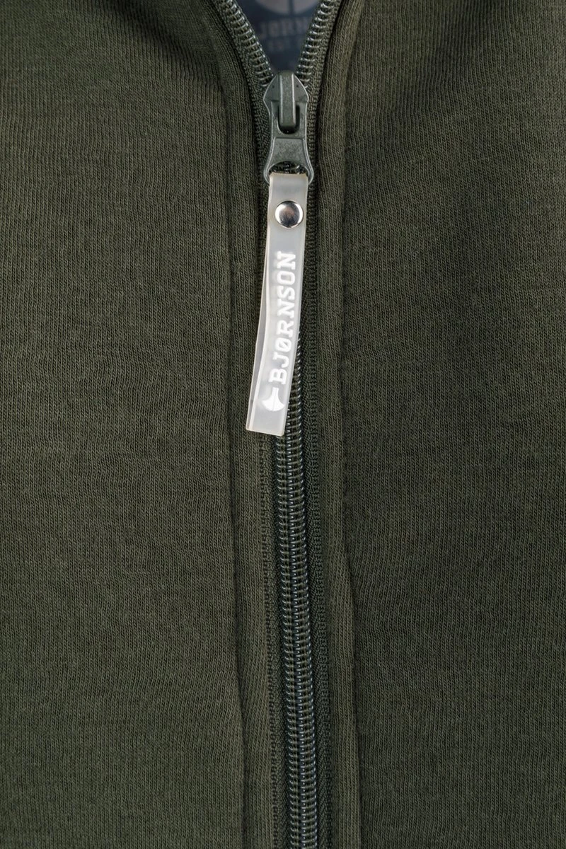 BJØRNSON Sigrid Sweatvest Dames - Teddy Gevoerd - Hoodie - Maat 38 - Olijfgroen 6 BJØRNSON Sigrid Sweatvest Dames - Teddy Gevoerd - Hoodie - Maat 38 - Olijfgroen - Afbeelding 6