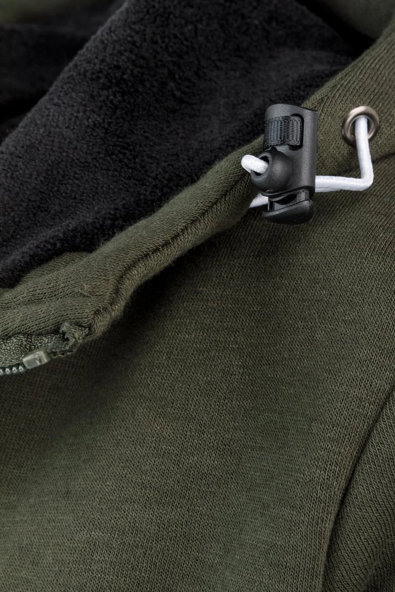 BJØRNSON Sigrid Sweatvest Dames - Teddy Gevoerd - Hoodie - Maat 38 - Olijfgroen 7 BJØRNSON Sigrid Sweatvest Dames - Teddy Gevoerd - Hoodie - Maat 38 - Olijfgroen - Afbeelding 7